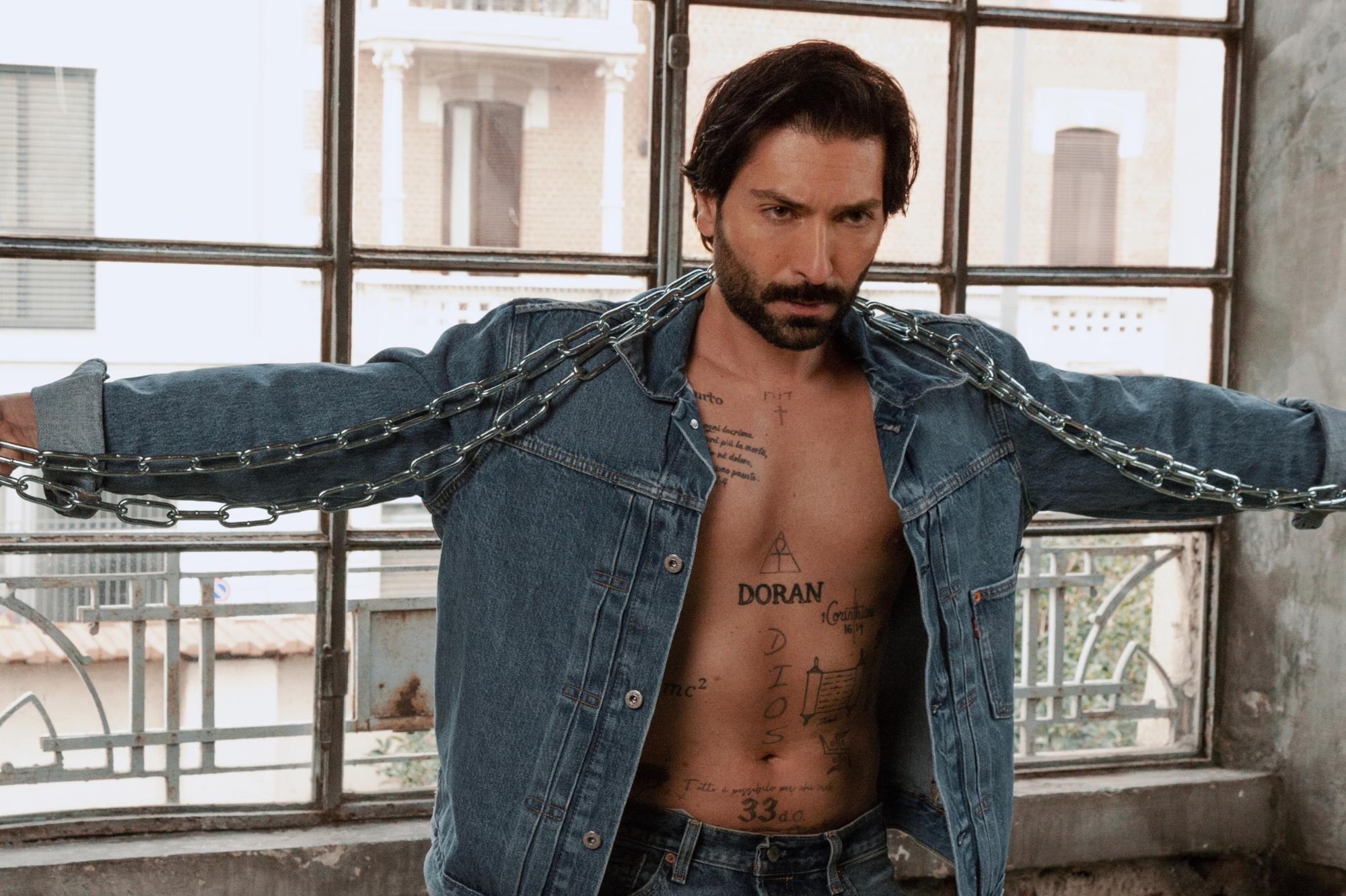 Donato LECCE Doran denim e catene