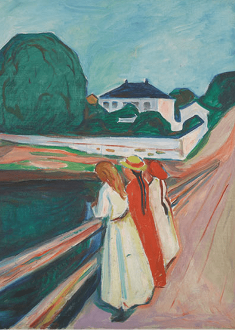 Mostra Munch, "Le ragazze sul ponte", una delle opere in esposizione