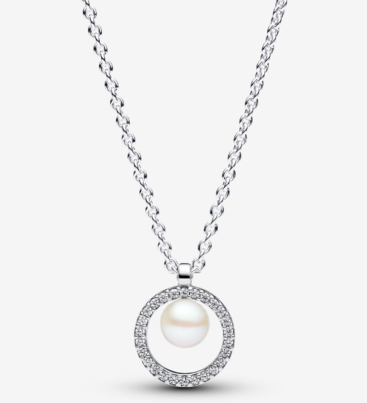 Collane Pandora - Collana con Perla d’Acqua Dolce Coltivata e Pavé