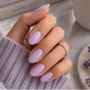 Milky Lavender Nails