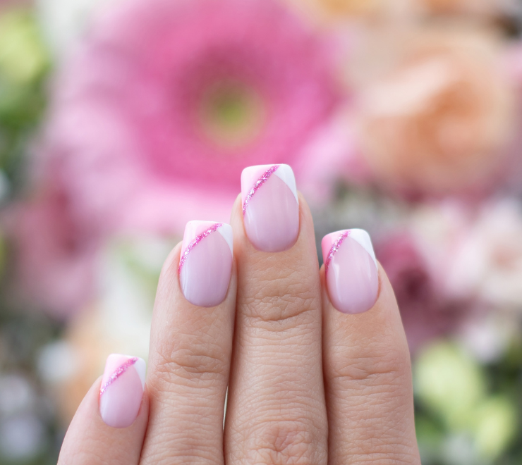 Milky Lavender Nails
