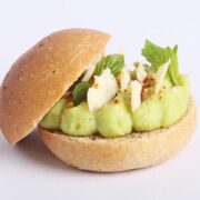 Intelligence Gastronomy crema di fave_ricotta salata_pane integrale